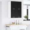 vidaXL Hanging Cabinet 2 pcs Black Oak and White 60 x 31 x 40 cm
