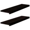 vidaXL Stair Treads 2 pcs Dark Brown 90x30x2 cm Solid Wood Oak