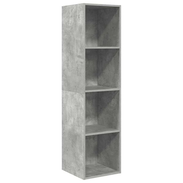 vidaXL Wall-mounted TV Cabinet Concrete Grey 37x37x142.5 cm Engineered Wood