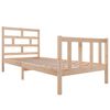 vidaXL Bed Frame without Mattress Solid Wood 100x200 cm (810072+814179)