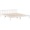 vidaXL Extra Long Bed Frame without Mattress White 200x210 cm Solid Wood Pine