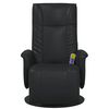 vidaXL Massage Recliner Chair with Footrest Black Faux Leather