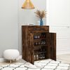 vidaXL Shoe Cabinet Smoked Oak 60x35x84 cm Engineered Wood