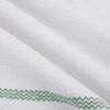 vidaXL Cleaning Cloths 10 pcs White with Green Stripes 50x60 cm