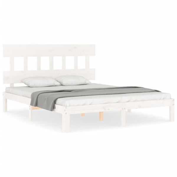 vidaXL Bed Frame without Mattress White 160x200 cm Solid Wood Pine