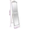 vidaXL Free-Standing Mirror Silver 45x180 cm