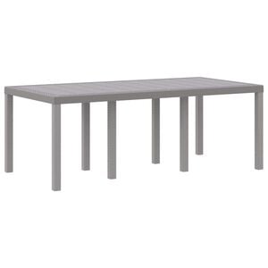 vidaXL Garden Table Light Grey 200 x 100 x 73 cm Poly Rattan