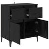vidaXL Sideboard Black Oak 60 x 35 x 70 cm Engineered Wood and Iron