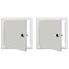 vidaXL Access Panel 2 pcs White 23 x 23 x 3 cm Steel