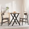 vidaXL Dining Table X-Frame 80x50x75.5 cm Solid Wood Pine and Steel
