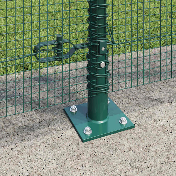 vidaXL Fence Post Green 50 x 1.2 m (12 x 12 mm mesh) Steel and PVC