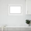 vidaXL Basement Window "RISOR" 80x60 cm Tilt&Turn DIN Left White
