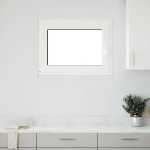 vidaXL Basement Window "RISOR" 80x60 cm Tilt&Turn DIN Left White