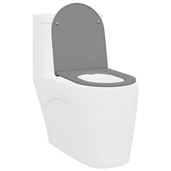 vidaXL Quick Release Toilet suitable for Seat Grey 44 x 36.4 x 3.4 cm