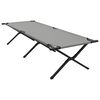 vidaXL Folding Camping Bed Folding Manual Grey Oxford fabric
