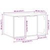 vidaXL Cat Litter Box Enclosure Sonoma Oak 60x40x40 cm Engineered Wood
