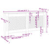 vidaXL Radiator Cover White 172x19x81.5 cm MDF