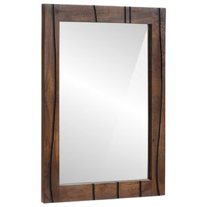 vidaXL Bathroom Mirror Wall-mounted with Mirror Brown 70 x 50 x 2.5 cm