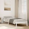 vidaXL Extra Long Bed Frame without Mattress White 100x210 cm Solid Wood Pine