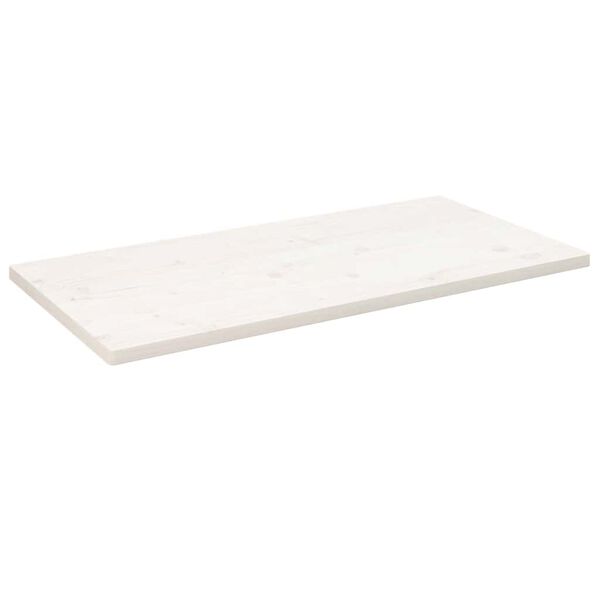 vidaXL Table Top White 100x50x2.5 cm Solid Wood Pine Rectangular