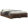 vidaXL Bed Frame without Mattress Brown Oak 120x200 cm Engineered Wood