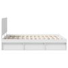 vidaXL Bed Frame with Headboard White 140 x 200 cm Solid Pine Wood