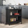 vidaXL Kitchen Trolley Black Oak 70 x 30 x 82 cm Engineered Wood