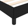 vidaXL Bed Frame without Mattress Black 180x200 cm Super King Super King Fabric