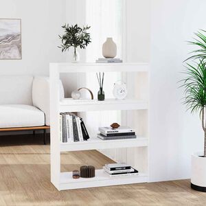vidaXL Book Cabinet/Room Divider White 80x30x103,5 cm Solid Wood Pine