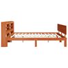vidaXL Bed Frame with Headboard 2 pcs Wax Brown Solid Pine Wood