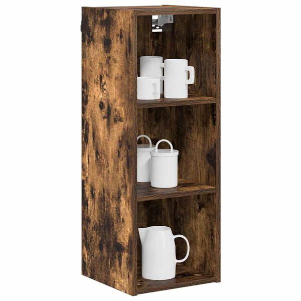 vidaXL Hanging Cabinet Smoked Oak 30 x 29.5 x 80 cm Engineered Wood