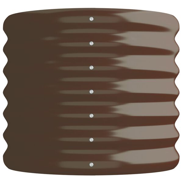 vidaXL Garden Raised Bed Galvanised Steel 114x40x36 cm Brown