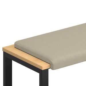 vidaXL Bench Cushion Textured Velvet Sand Depth 35 cm