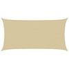 vidaXL Sunshade Sail Beige 2 x 6 m HDPE