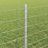 vidaXL Fence with Post Silver 0.6 x 25 m Steel