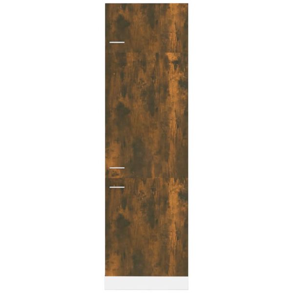 vidaXL Refrigerator Cabinet Lyon Smoked Oak 60x57x207 cm Engineered Wood