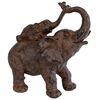 Gifts Amsterdam Sculpture Elephants Polystone Brown 28x13x28 cm