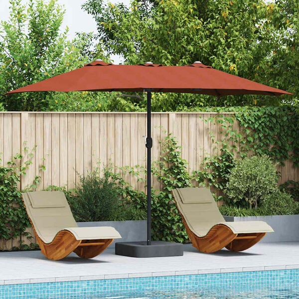 vidaXL Garden Parasol Terracotta 385 x 209 x 244 cm Fabric