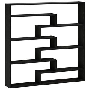 vidaXL Wall Shelf Black Oak 103 x 17 x 102 cm Engineered Wood