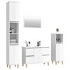 vidaXL 4 Piece Bathroom Furniture Set High Gloss White Engineered Wood