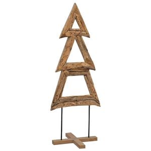 vidaXL Christmas Tree Brown 90 cm Solid Teak Wood