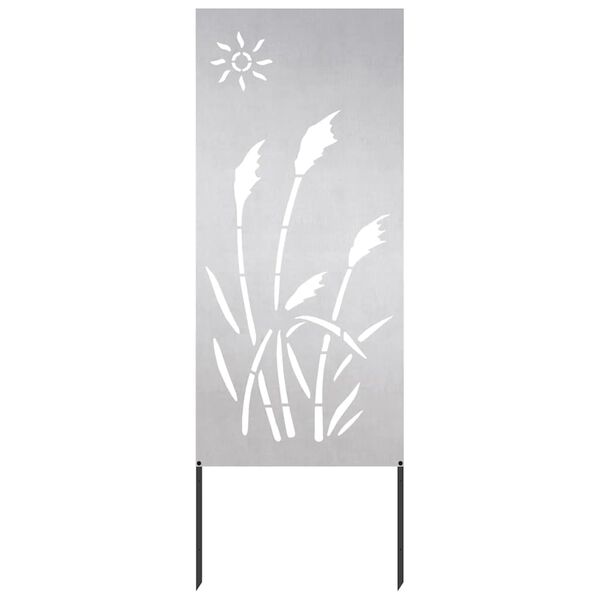 vidaXL Garden Privacy Screen Silver 50 x 140 cm Stainless steel