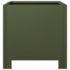 vidaXL Garden Planters 2 pcs Olive Green 30x30x30 cm Steel
