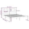 vidaXL Bed Frame without Mattress Grey 200x200 cm Solid Wood