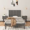vidaXL Wall Headboard Grey 96x3x63 cm Solid Wood Pine
