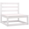vidaXL 2 Piece Garden Lounge Set White Solid Pinewood