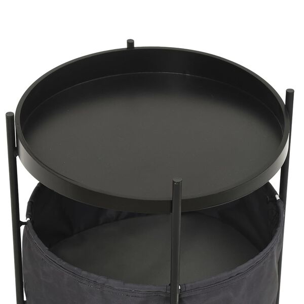 vidaXL Side Table with Basket 40x40x45.5 cm Grey