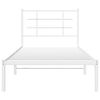 vidaXL Metal Bed Frame without Mattress with Headboard White 90x200cm