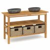 vidaXL Vanity Cabinet With Sink | Teak Wood, Black | Teak Wood | Large