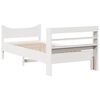 vidaXL Bed Frame with Headboard White 100x200 cm Solid Wood Pine